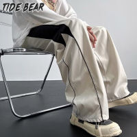 TIDE BEAR กางเกงขากว้างกางเกงวินเทจ-กางเกงกีฬาขาตรง-กางเกงขายาว