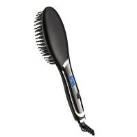 max 750F,110v220v professional flat iron smoothing straightening brush ceramic hair straightener comb LCD digital display