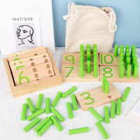 Kids Wooden Board Number Early Education Toys Montessori Math Writing Board Blocks Pegs Score Stick Toys Count For Learning