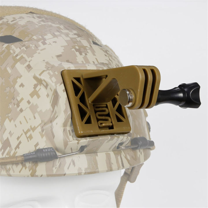 อุปกรณ์เสริมหมวกกันน็อค-front-bracket-mount-360-rotate-military-helmet-fixed-mount-base-adapter-bracket-for-gopro-xiaomi-yi-camera-camcorder