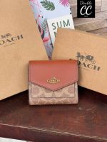 (แท้ ?%‼ from Factory) Small Wallet in Colorblock Signature Canvas