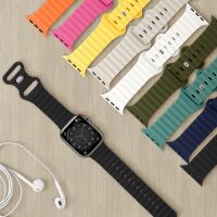 Tali jam laut untuk Apple watch tali silikon untuk iWatch seri 8 Ultra 7 6 3 se 49mm 44mm 40mm 45mm 41mm 42mm 38mm 44mm