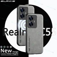 ELAXIS สำหรับ Realme C55/C55เคสโทรศัพท์ NFC แฟชั่นหรูหราซิลิโคนนิ่มหนังเลนส์รวมทุกอย่างฝาครอบป้องกันใหม่