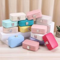 Necklace Organizer Solid Color Ring Box Travel Jewelry Box Portable Ring Jewelry Box Macaron Jewelry Box