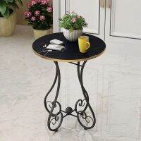 Modern Wrought Iron Coffee Table Bedside Luxury Small Sofa Coffee Tables Round Balcony Stolik Kawowy Living Room Furniture WZ Edge Corner Guards