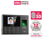 Máy chấm công quyét vân tay và nhận dạng khuôn mặt Deli - Màn Hình 2.8inch