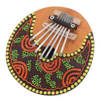 7คีย์กะลามะพร้าวนิ้วหัวแม่มือเปียโนผู้ใหญ่เด็ก Kalimba นิ้วหัวแม่มือเปียโนนิ้วเปียโนที่มีสีสันมือทาสีนิ้วหัวแม่มือเปียโนดนตรี Kalimba