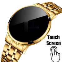 【CHUYANG SHOP】  ♟Handwatch นาฬิกากันน้ำนาฬิกาสัมผัสวินเทจ LED Jam Tangan Digital สแตนเลสนาฬิการัดโลหะสำหรับผู้หญิงผู้ชาย