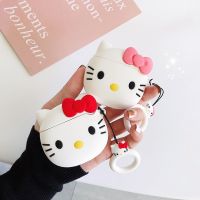 เคสนิ่มสำหรับหูฟัง3D Hello Kitty ที่น่ารักสำหรับ AirPods 1 2 Airpods Pro Airpods 3 Pro2 BT หูฟังไร้สายเต็มตัวสวัสดีฝาครอบป้องกันคิตตี้สำหรับ Apple AirPods 1 2 Pro 3เคสกันกระแทกชุดหูฟัง iPhone Pro2สำหรับ Airpods 1st 2nd 3rd 4th แขน5th Gen