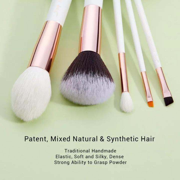 t215-25-pcs-white-rose-gold-brushes-kit-เซ็ตแปรงแต่งหน้า