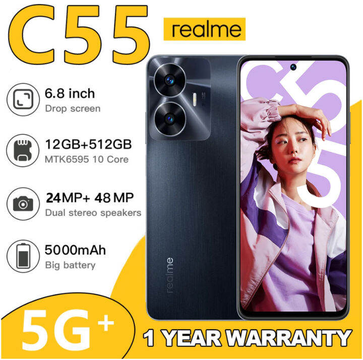 Realme C55 Original 5G Phone 6.7inch Cellphone Sale 16GB +512GB Mobile ...