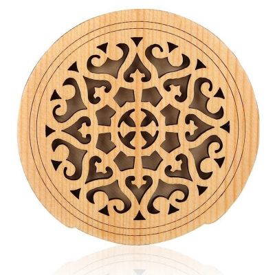 Guitar Wooden Soundhole Sound Hole Cover Block Feedback Buffer Spruce Wood for EQ Acoustic Folk Guitars,Style 1