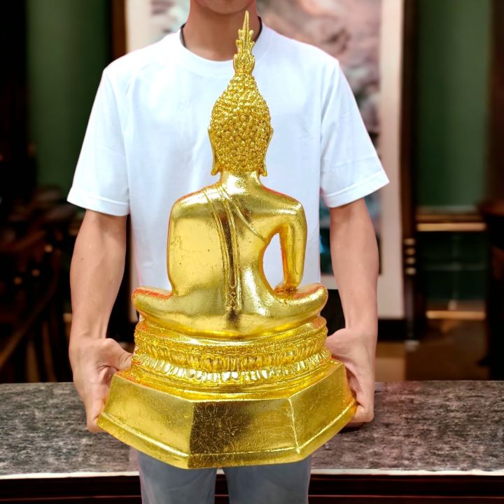 mtl-1-พระพุทธรูปปางสะดุ้งมาร-งานทองเหลืองปิดทองทั้งองค์-หน้าตัก9นิ้ว-องค์ใหญ่มาก-งดงามเหมือนพระพุทธรูปทองคำ
