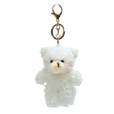 ของขวัญวันวาเลนไทน์จี้ Kantong Serba Guna พวงกุญแจขนนุ่มน่ารักตุ๊กตาการ์ตูนกำมะหยี่หัวใจหมีจี้กุญแจ