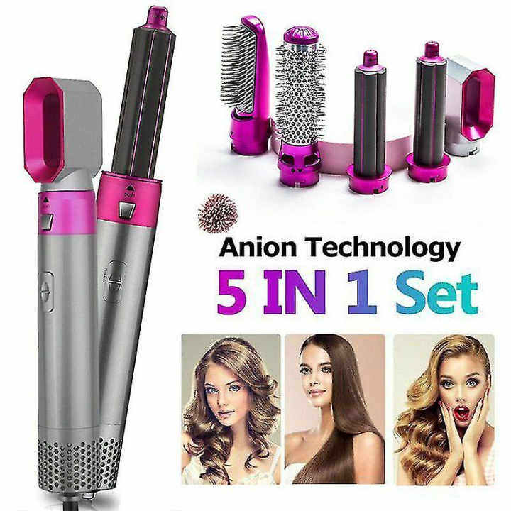 Original 5in1 Hot Air Styler - 5 replaceable brush heads, Auto  Suction/Auto Suction/Curling Comb/Hair Comb/Hair Comb, TP-5+1 Hair Styler 5  in 1