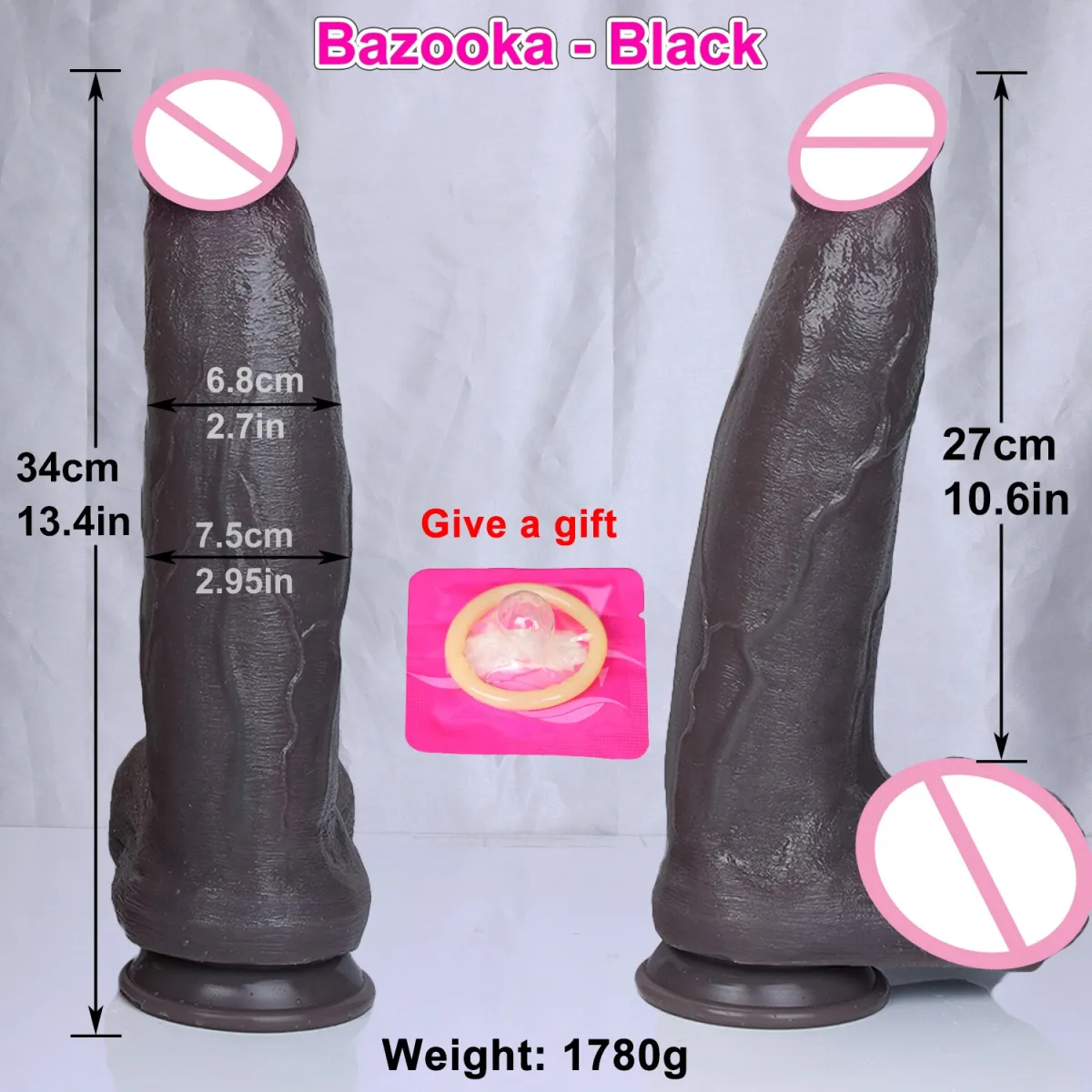 Huge Realistic Black Big Long Dildo Soft Silicone Vaginal Masturbators Penis Erotic Toy for Women Suction Cup Thick Glans Dick-Privacy package Lazada PH