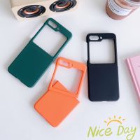 เคส PC แข็งฝาพับปลอกสำหรับ Samsung ลายขนมมาการอง Z5สี Samsung Z พลิก Flip5 Z 5เคสโทรศัพท์ปกป้องผิว