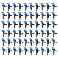 60 Pieces Irrigation Drip Emitter Garden Flag Irrigation Dripper, Trees and Shrubs (Blue Black,2GPH)