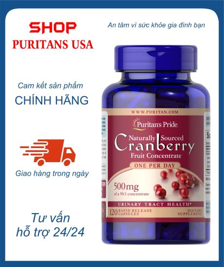 Viên uống cranberry 25000mg với vitamin d3 hỗ trợ tiết niệu puritan s pride - ảnh sản phẩm 1