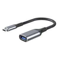 QOY7719 ทนทาน สร้างสรรค์ ตัวแปลง สาย USB สายเคเบิลข้อมูล สายข้อมูล อะแดปเตอร์ OTG ขั้วต่อสาย USB Type C สาย USB Type-C สายเคเบิลข้อมูล OTG