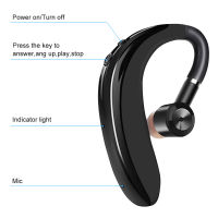 Sport Stereo Bluetooth Wireless Earphone Single Earphone BT V5.0 Noise Cancelling Business Headset Ear Hook for IOS iPhone 11