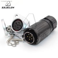 ☍✷ SZJELEN HP20 Series 6 Pin Waterproof Panel Mount Aviation Plug Cable Connectors Rated 15A