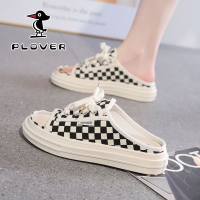 [Hot Sale]PLOVER Explosive 2023 New Toe Half Slippers Female Sandals Student All-match Shoes