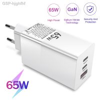 Hjghfhf 65W เครื่องชาร์จ GaN ชาร์จเร็วสำหรับแล็ปท็อป4.0 3.0 Type C USB กับ QC iPhone