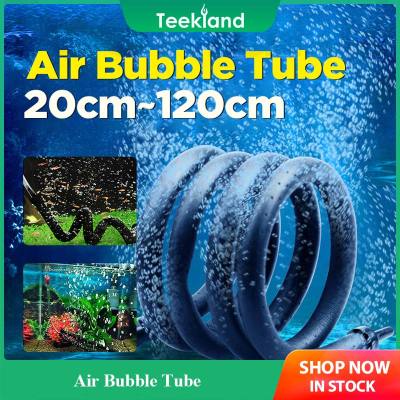 Teekland Aquarium Fishtank Air Bubble Tube Soft Robber Bubble Wall ปั๊มออกซิเจน Diffuser Tube Hydroponic 30ซม.-120ซม.