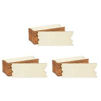 60Pcs Unfinished Wood Signs Rectangle Wood Plaque Wood Pieces Ornaments with Jagged Edge for DIY Crafts Supplies