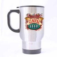 【sought-after】 แก้วมักแก้วกาแฟ-100% วัสดุสแตนเลสสำหรับ Central Perk รายการทีวีสำหรับเพื่อนขนาด14ออนซ์