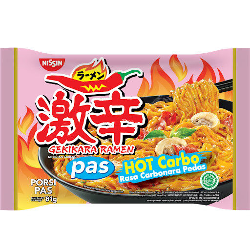 Nissin Mie Instant Instan Ramen Gekikara Carbonara Hot Spicy Chicken