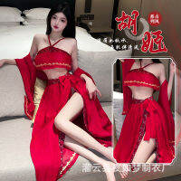 Night Dream Sexy Lingerie Sexy Print See-Through Apron Dunhuang Kweichow Moutai Exotic Hanfu Uniform Suit 1480