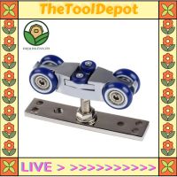 TheToolDepot ประตูพับได้แบบสองพับได้,ประตูบานเลื่อนไม้อุปกรณ์เหล็กเครื่องตกแต่งบ้านล้อประตูยุ้งข้าวลูกกลิ้งประตูกำแพง