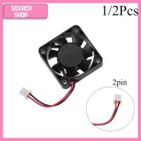 SQXRCH SHOP 1/2pcs สีดำ ใหม่ 7 ใบมีด แบบ 2 ขา ระบบซีพียู ฮีทซิงค์ DC Brushless Fan 4010 12V คูลลิ่งคูลเลอร์ พัดลมคอมพิวเตอร์ขนาดเล็ก