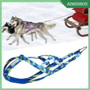 Aimishion Dog Pulling Harness Sport Skijoring Bikejoring Work Out Sled