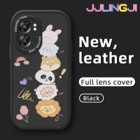 Jlingji เคสสำหรับ OPPO A57 2022 A77 2022 A57e A77s A57s น่ารักลายสัตว์เคสใส่โทรศัพท์หนังดีไซน์ใหม่ซิลิโคนนิ่มเคสมือถือกันกระแทกป้องกันการตกพร้อมเคสป้องกันกล้องเลนส์คลุมทั้งหมด