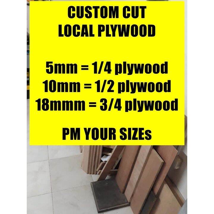 CUSTOM SIZE / CUSTOM CUT PLYWOOD / PLYBOARD (1/4) (1/2) (3/4) Lazada PH