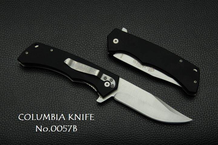 มีดพับ-columbia-รุ่น-0057b-stainless-steel-ปลายแหลม-ทรง-drop-piont-ด้าจับ-g10