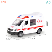 QN รถดับเพลิงกู้ภัยในโรงพยาบาลรถตำรวจรถเอบีเอสรุ่นกันตกทนเปิดประตูรถของเล่นสำหรับเด็กเด็กผู้ชายของขวัญ