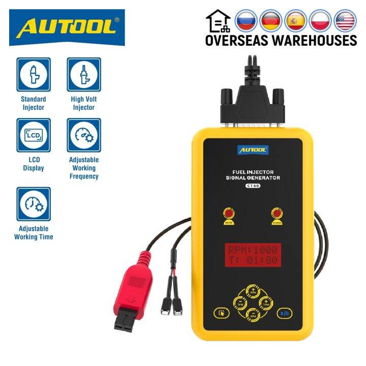 AUTOOL CT60 Fuel Injector Signal Generator Pulse Signal Tester for High