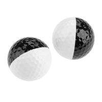 【YF】✸  New 42.7mm Durable Two-color Balls Synthetic Rubber Training Black White Practice 1pc