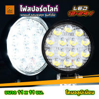 LED 12V-24V (4x4 นิ้ว) ไฟสปอร์ตไลท์ รถบรรทุก รถยนต์ รถเตอร์ไซค์ และรถทั่วไป ไฟกลม (MiddleC)