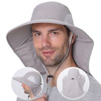 【CC】 Outdoor Hat for Men Drying Neck Protection Cap Anti UV Breathable Fishing