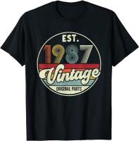 Est. 1987 Vintage 1987 Original Parts 34Th Birthday T-Shirt