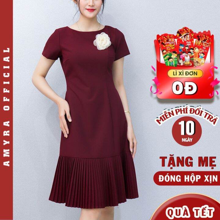 Váy trυng niên sang trọng bigsize công sở AMYRA DA077, thiết kế dự ...