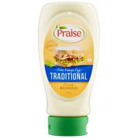 เพรส มายองเนสสควีชไลท์น้ำสลัด Praise Mayonnaise Squeeze Lite 410ML.(3328)