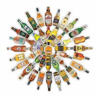 hot！【DT】♚✿☃  10/50pcs Cartoon Beer Stickers Wine Bottle Glass Bar Poster Wall Sticker Label Notebook Helmet Refrigerator