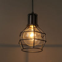 Nordic Retro Iron Cage Hanging Light 3 Heads Pendant Lamps Chandelier American Industrial Vintage Kitchen Single Head Lamp