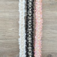 ；‘。、’ (1 Yard/Pack) 20Mm Lace Fabric Weing Pearl  Line Decoration Wrapping Gift Rions Material Accessories Handmade DIY